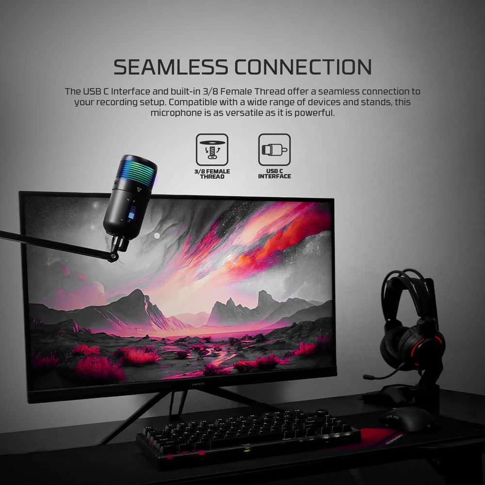 Micrófono Fantech MCX03 Leviosa Max RGB Black
