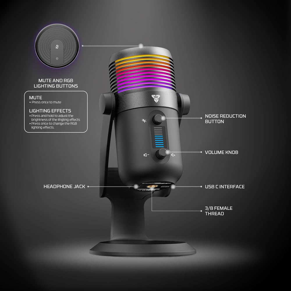 Micrófono Fantech MCX03 Leviosa Max RGB Black 3