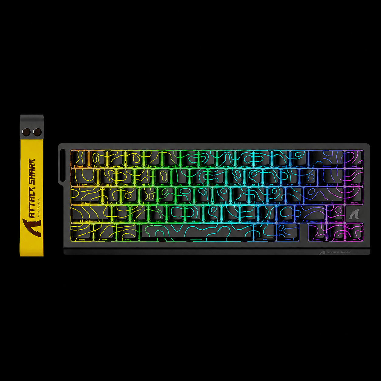 Teclado magnético Attack Shark X68HE Black Contour