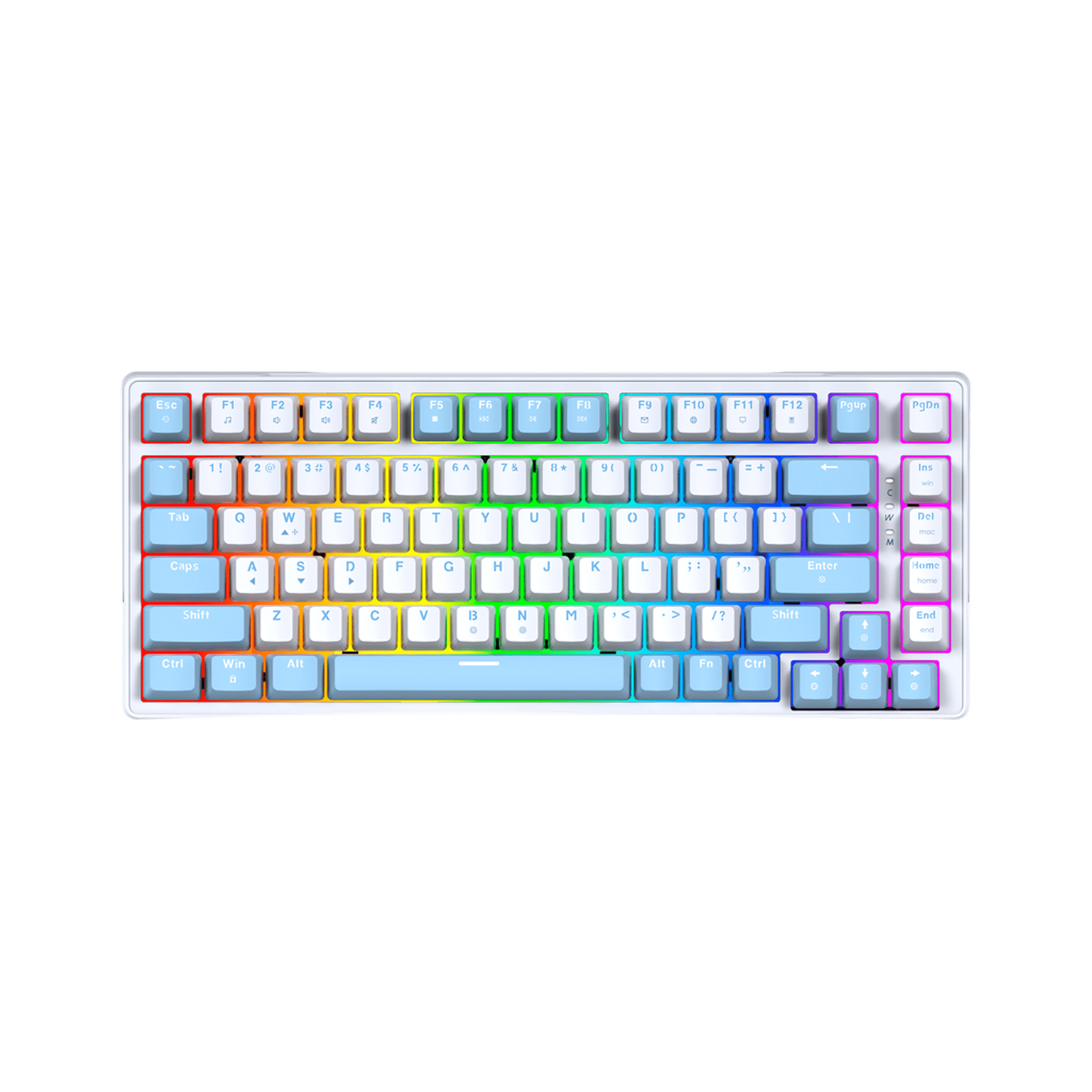 Teclado mecánico Fantech ATOM X83 MK612 AME White (Switch Taro)