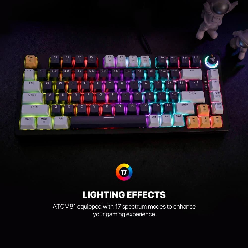 Teclado mecánico Fantech MK875V2 ATOM81 RGB Navy Switch Blue 3