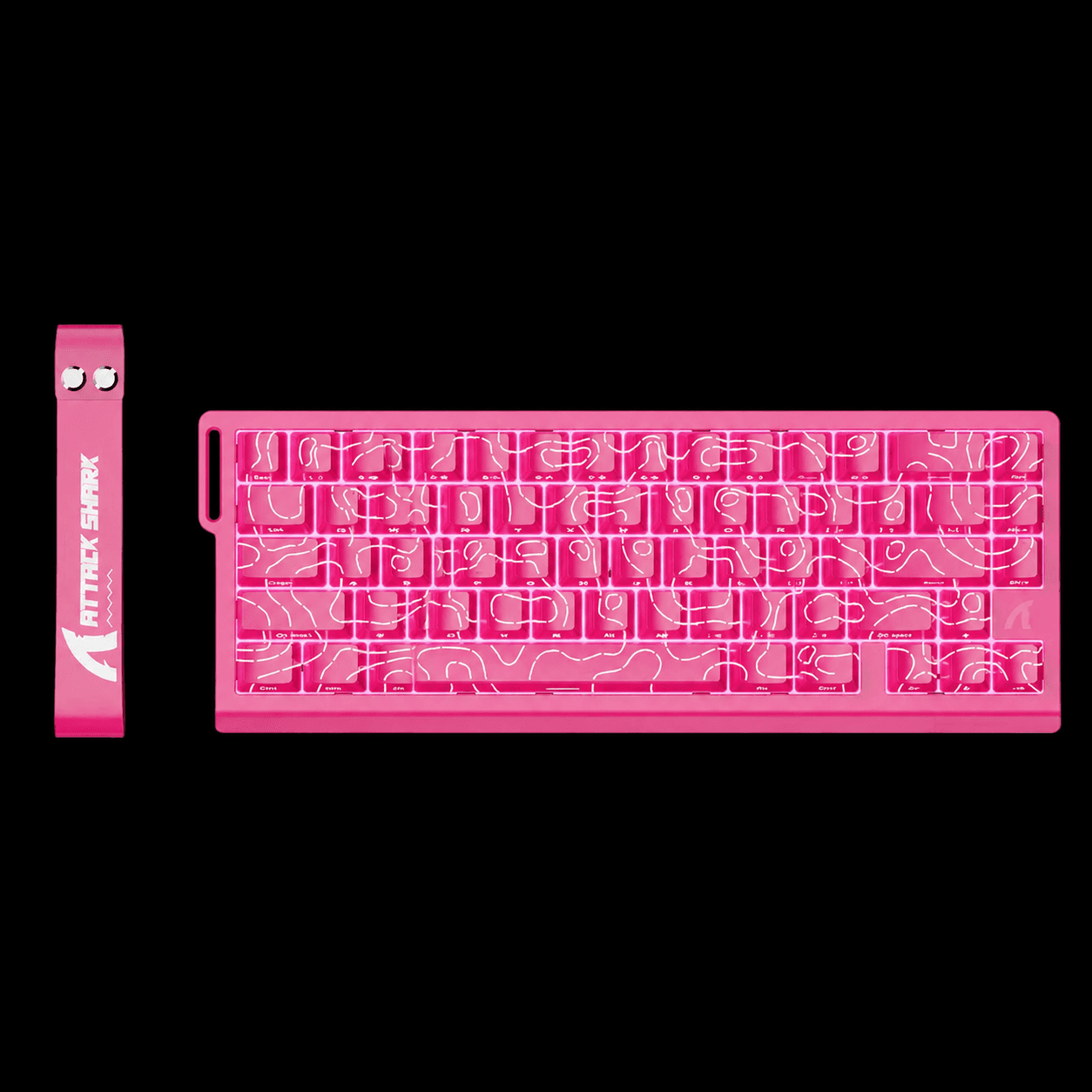 Teclado magnético Attack Shark X68HE Rose Red